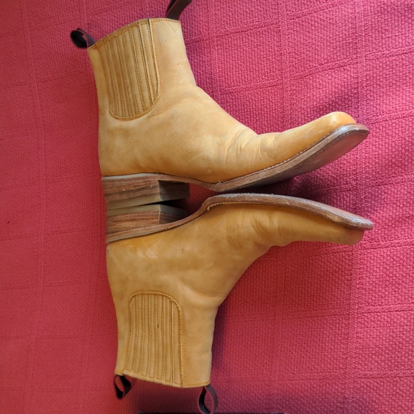 Cowboy Boots mens size 12 tan - Picture 3 of 13